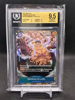 2025 One Piece OP11-058 Monkey D Luffy Treasure Rare (TR) BGS 9.5 GEM MINT - Image 1