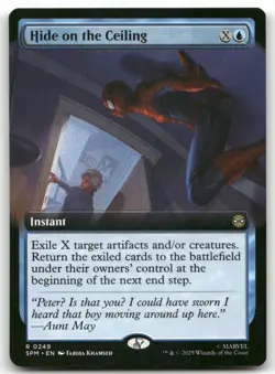 Hide on the Ceiling EXTENDED ART R Marvel's Spider-Man 249 MTG NM X1 - Image 1