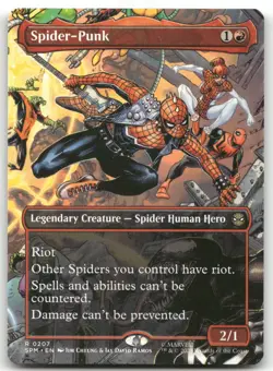 Spider-Punk BORDERLESS R Marvel's Spider-Man 207 MTG NM X1 - Image 1