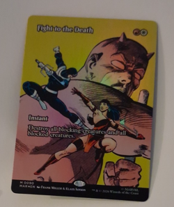Fight to the Death Comic FOIL NM Marvel Super Heroes MTG MAGIC THE GATHERING - Image 1