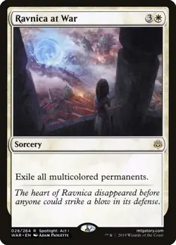 MTG - RAVINCA AT WAR 028 - WAR OF THE SPARK - WHITE SORCERY - BOARD WIPE - Image 1