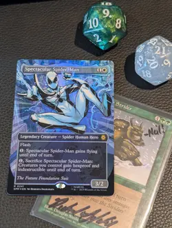 Spectacular Spider-Man 0241 Borderless Textured Foil MTG Future Foundation Suit - Image 1