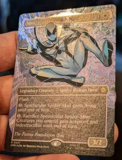 Spectacular Spider-Man 0241 Borderless Textured Foil MTG Future Foundation Suit - Image 5