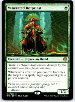 Venerated Rotpriest 192 R Phyrexia: All Will Be One MTG LP - Image 1