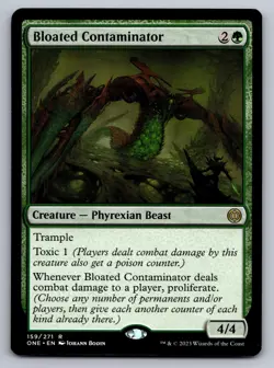 Bloated Contaminator 159 Rare Phyrexia: All Will Be One Magic: The Gathering NM - Image 1