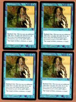 MTG Magic The Gathering 4x Mind Games - Stronghold (STH) Blue Playset LP - Image 1