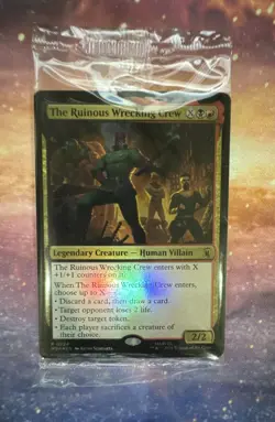 MTG Magic The Ruinous Wrecking Crew Marvel Super Heroes Pre-release Foil Sealed - Image 1