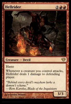 MTG Dark Ascension #93 Hellrider - Lightly played - Image 1