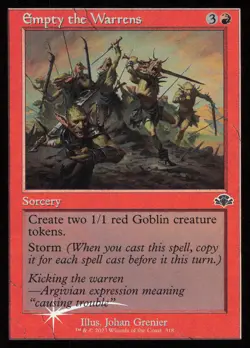 Empty the Warrens (Retro Frame) C Dominaria Remastered 318 NM Foil - Image 1
