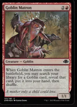 Goblin Matron C Dominaria Remastered 123 NM Foil - Image 1