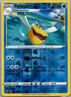 Pelipper 042/192 Uncommon Rebel Clash Pokemon Reverse Holo Near Mint - Image 1