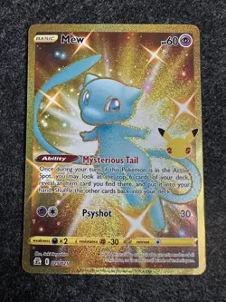 Pokemon TCG Mew (Secret) Celebrations 025/025 Gold Card - Image 1