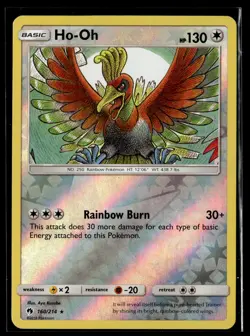 Pokemon TCG SM - Lost Thunder #160/214 Ho-Oh REVERSE HOLO - Image 1