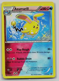 Azumarill 77/114 Uncommon Steam Siege Pokemon Near Mint - Image 1