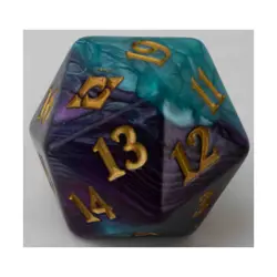 WOTC MTG Spindown d20 Life Counters Modern Horizons 2 - Purple & Blue w/Go NM - Image 1