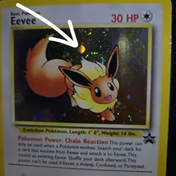 SWIRL 🌀💫 Eevee 11 Cosmos Holo Black Star Promo 2000 Nintendo Pokemon Card - Image 1