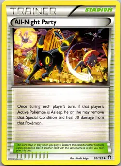 All-Night Party 96/122 Uncommon BREAKpoint Pokemon Near Mint - Image 1
