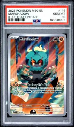 2025 POKEMON MEG EN-MEGA EVOLUTION ILLUSTRATION RARE #146 MARSHADOW PSA 10 - Image 1
