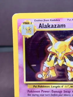 Pokemon TCG Alakazam Base Set Holo Rare 1/102 WOTC 1999 VTG HP - Image 2