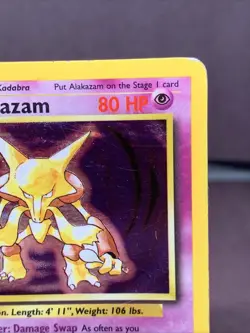 Pokemon TCG Alakazam Base Set Holo Rare 1/102 WOTC 1999 VTG HP - Image 3