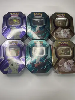 Pokemon TCG Triple Whammy Tins Complete Set Slaking, Darkai Tyranitar (6-Pack) - Image 1