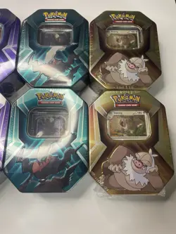 Pokemon TCG Triple Whammy Tins Complete Set Slaking, Darkai Tyranitar (6-Pack) - Image 2
