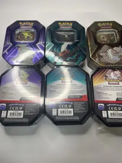 Pokemon TCG Triple Whammy Tins Complete Set Slaking, Darkai Tyranitar (6-Pack) - Image 4
