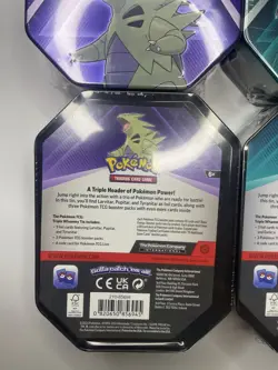 Pokemon TCG Triple Whammy Tins Complete Set Slaking, Darkai Tyranitar (6-Pack) - Image 5