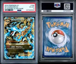 2014 Pokemon XY M-Charizard EX Flashfire Ultra Rare 108/106 PSA 4 - Image 3