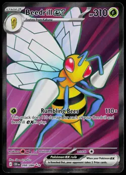 Beedrill ex 098/086 Ultra Rare Chaos Rising Pokemon Card Holo Near Mint - Image 1