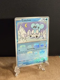 Cubchoo (Master Ball Pattern) Holo 025/086 NM SV: Black Bolt Pokemon Card - Image 1