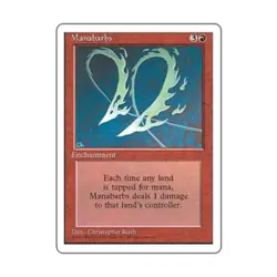 WOTC MtG 4th Ed Manabarbs (R) EX - Image 1