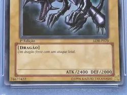 2002 Yugioh LOB Red Eyes Black Dragon P070 1st Edition PORTUGUESE PSA 8 - Image 2