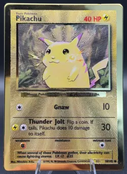 Pikachu 58/102 Gold Metal Celebrations Ultra Premium Collection Card Pokemon TCG - Image 1
