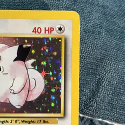 Pokemon Clefairy Base Set Holo Rare Card 5/102 40 HP Basic English Wizards NM-LP - Image 4