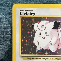 Pokemon Clefairy Base Set Holo Rare Card 5/102 40 HP Basic English Wizards NM-LP - Image 5