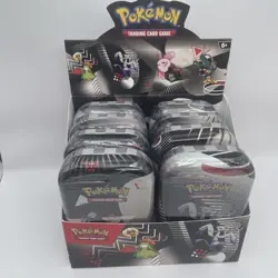 Pokemon Unova Black Bolt & White Flare Mini Tin Display Box - SEALED Tins - Image 1