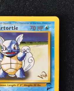 Pokemon TCG Wartortle Gold W Stamp 63/130 Base Set 2 MP Condition WOTC 2000 - Image 3