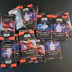 Star Wars Unlimited: Spark of Rebellion 24 Packs Of 14 Cards....no Foils Or Rare - Image 2