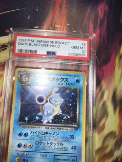 1997 POKEMON JAPANESE ROCKET #9 DARK BLASTOISE-HOLO PSA 10 w/ SWIRL! - Image 2