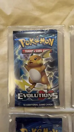POKEMON XY EVOLUTIONS FULL ARTWORK SET 4X BOOSTER PACKS NEW & SEALED 2016 - Image 3