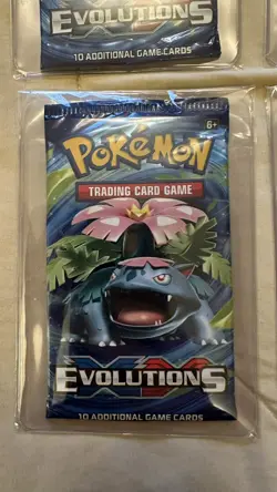 POKEMON XY EVOLUTIONS FULL ARTWORK SET 4X BOOSTER PACKS NEW & SEALED 2016 - Image 5