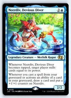Neerdiv, Devious Diver (Anime) 36 Foundations Jumpstart Magic: The Gathering NM - Image 1