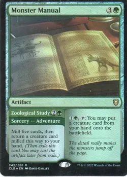 MTG: Commander Legends: Battle for Baldur's Gate: Foil Monster Manual: LP Con - Image 1