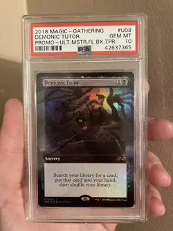 Demonic Tutor - FOIL Ultimate Masters Box Topper -MTG - U08/040 Psa 10 Gem Mint - Image 1