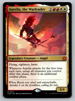 Aurelia, the Warleader 651 Mythic Foundations Magic: The Gathering Near Mint - Image 1