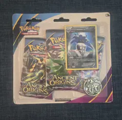 Pokemon TCG XY Ancient Origins 3-Pack Blister Malamar Promo English 2015 Sealed! - Image 1