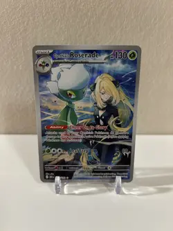 Pokemon Sv10: Destined Rivals Cynthia's Roserade 184/182 Illustration Rare NM - Image 1