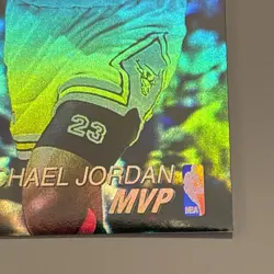 Michael Jordan 1991 Upper Deck MVP Hologram AW4 Chicago Bulls Insert Card Read - Image 5