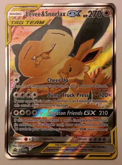 Eevee & Snorlax GX SM169 Sun & Moon Black Star Promos Pokemon TCG - Image 1